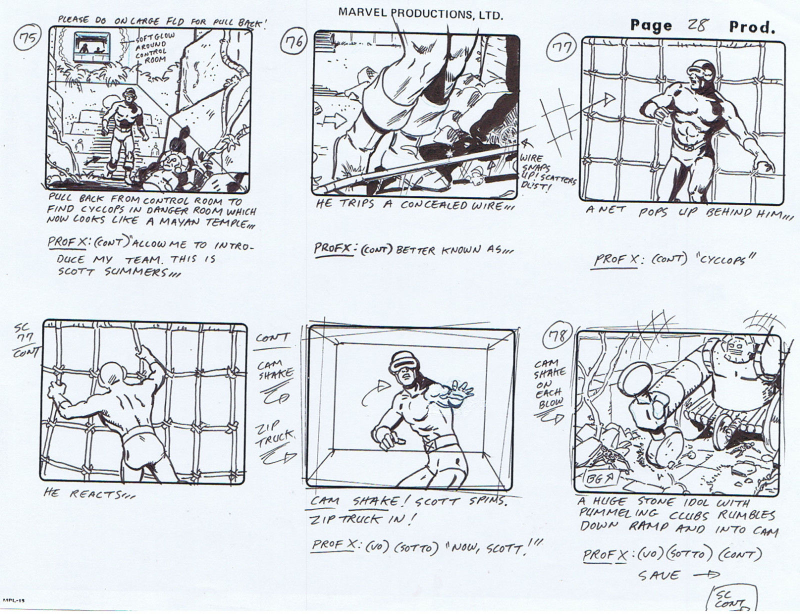 Illustration for article titled Storyboard art from the first attempt at an X-Men cartoon is up for sale